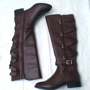 Thalia Sodi Veronika Riding Boots, Dark Brown, 6M, NWoT